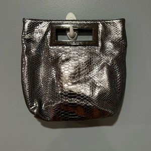Michael Kors metallic snakeskin crossbody and clutch